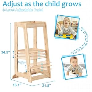 Kidskitchenstepstoolstepstoolfortoddlersadjustableheighttoddlerstandingtowerantislipprotectionwithguardrailtheantitippingstructureismorestablenatural Urban Country Home Decor Kids kitchen step stool step stool for toddlers adjustable height toddler standing tower anti slip protection with guardrail the anti tipping structure is more stable natural urban country home decor