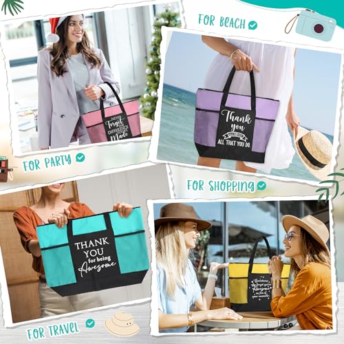 Image of Paterr 10 /20 /30 Pcs Thank You Tote Bags Bulk for Women Appreciation Gift for Employee Teachers Coworker Cna Nurse Staff