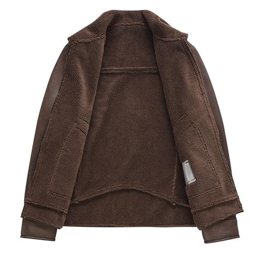 Chaqueta Bomber de Cuero Grueso para Hombre miniatura 6