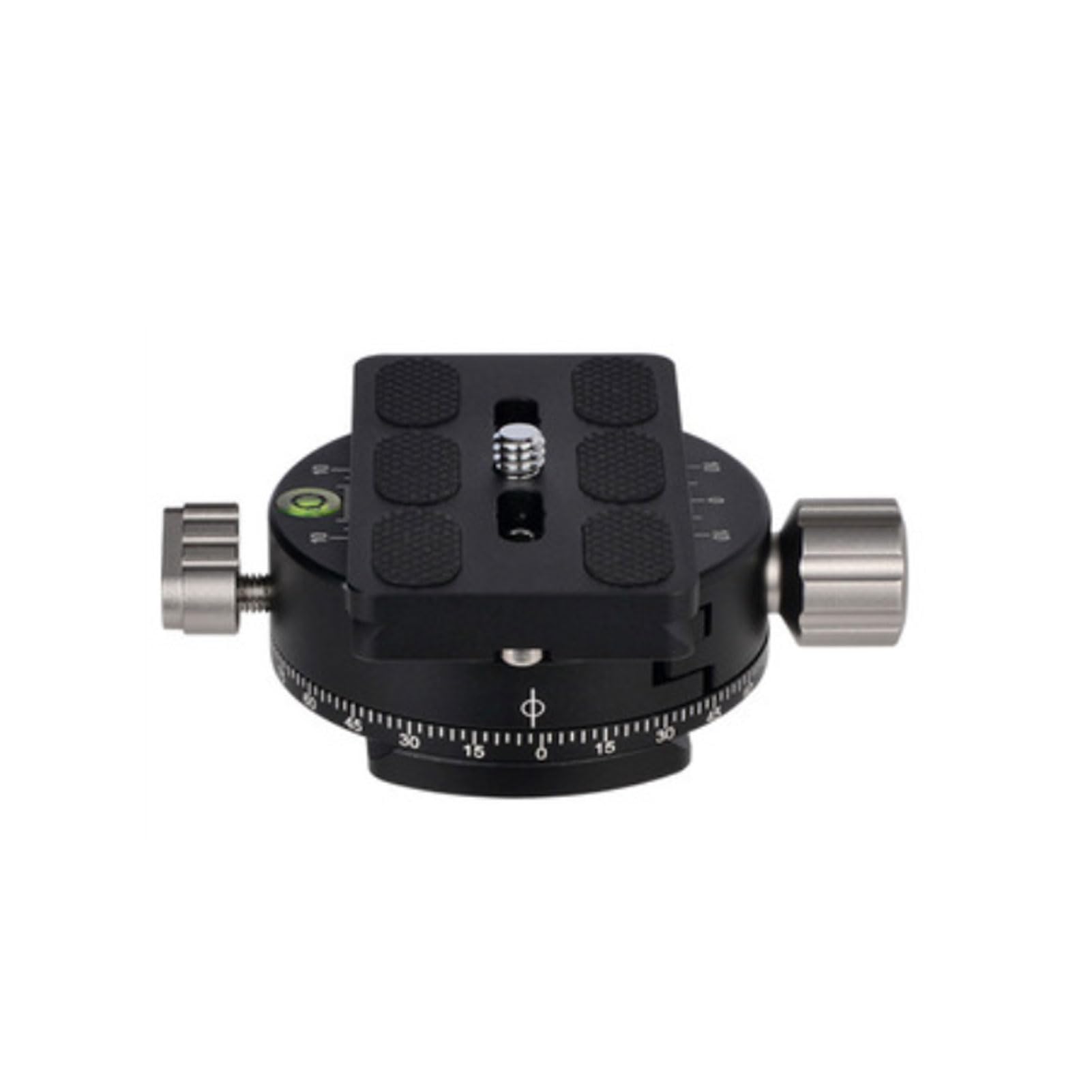 Morsetto Panoramico a Testa Girevole 360° in Lega di Alluminio 60mm, | Morsetto per piastra a sgancio rapido con vite da 1/4 di pollice, carico di 15 kg, per treppiede per fotocamera, testa a