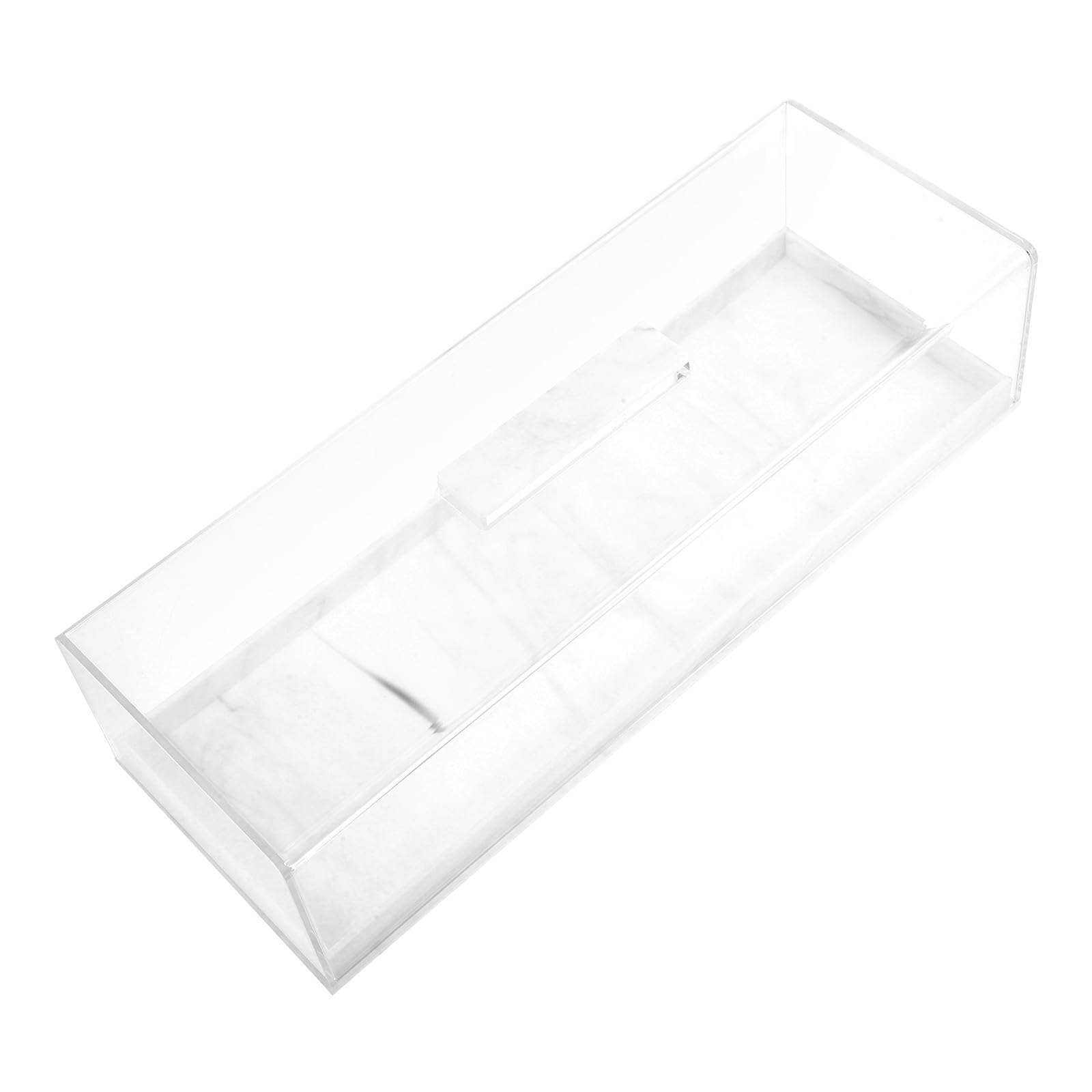 INOOMP Bandeja Rectangular para Tartas con Tapa Transparente Plato Acrílico Multiusos para Exhibir y Servir Postres Frescos Fiestas y Bodas