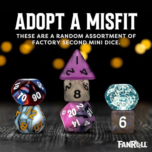 Mini polyhedral dice haut de gamme : pack de collection de 2 sets Fanroll