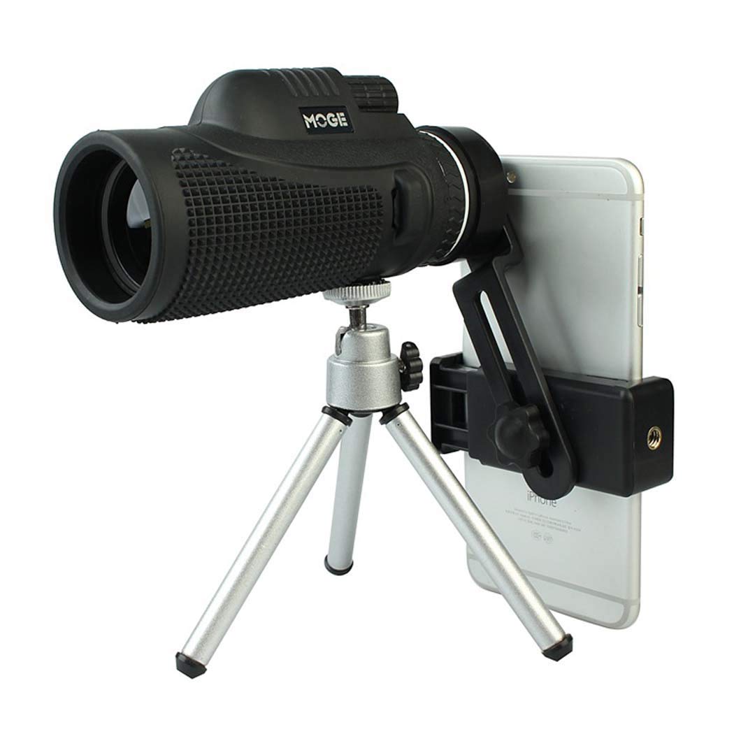 Monoculaire HD, télescope monoculaire Zoom avec Support de téléphone et trépied, monoculaire pour l'observation des Oiseaux, la Chasse, Le Camping, la randonnée, Les Jumelles d'extérieur 40X60