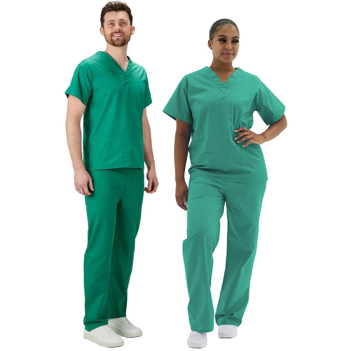 Interweave Healthcare Performance Scrub Set Medical Uniform Unisex Polycotton Reversible Scrubs Top & Trousers With Pockets In 6 Colours — view 12