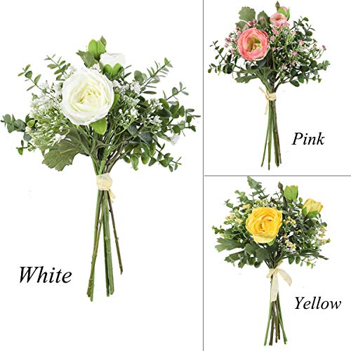 Famibay 2 Pack Fake Plants Eucalyptus Leaves Pink Babys Breath/Gypsophila Artificial Flower Arrangements Ins Style Bouquet Wedding Home Decoration thumb #2
