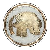  Noosa Chunk Elephant white-gold-brass powderstone
