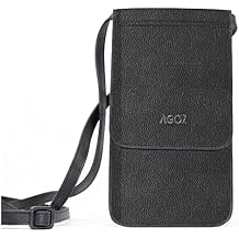Agoz Crossbody الهاتف الخليوي محفظة محفظة حبال حقيبة الكتف حزام لأبل iPhone