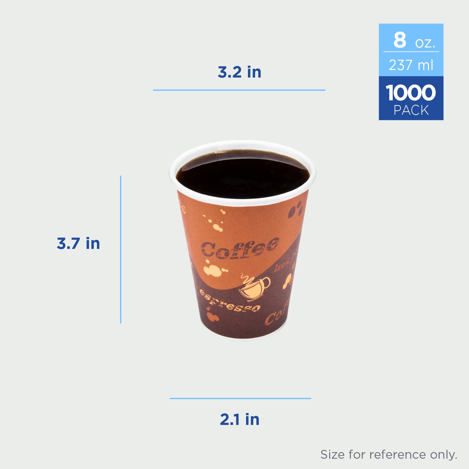 Karat Bicchieri di carta da 226,8 g, caffè (80 mm), 1.000 ct