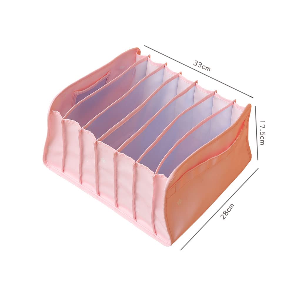Amazon｜良選NCピンク7マス 衣類 仕切り収納ケース サイズ 33*28