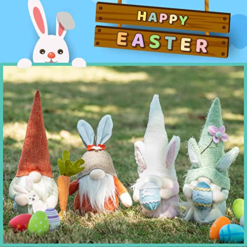 Easter-Gnomes-Decorations-4Pcs-Plush-Easter-Bunny-Egg-Carrot-Handmade-Swedish-Tomte-Elf-Stuffed-Doll-Rabbit-Gifts-Spring-Home-Decor-Gifts-Toys-for-Kids-Kitchen-Table-Gift-Table-Ornament Easter Gnomes Decorations 4Pcs Plush Easter Bunny Egg Carrot Handmade Swedish Tomte Elf Stuffed Doll Rabbit Gifts Spring Home Decor Gifts Toys for Kids Kitchen Table Gift Table Ornament