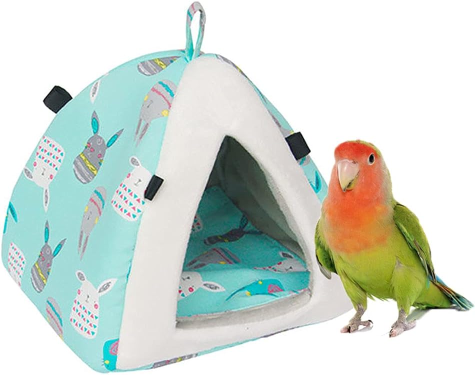 Keersi Warm Bird Nest Tent Hammock for Parrot Parakeet Cockatiel Conure Amazon Budgie Lovebird Finch Canary Hamster Gerbil Rat Chinchilla Squirrel Cage Toy