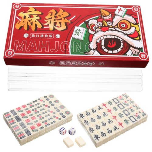 Mahjong chinois avec mini tuiles légères pour un jeu de table en famille n'importe où