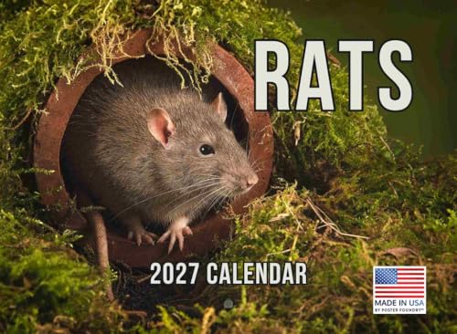 Rat Calendar 2027 Monthly Wall Calender 12 Month | American Made In The USA