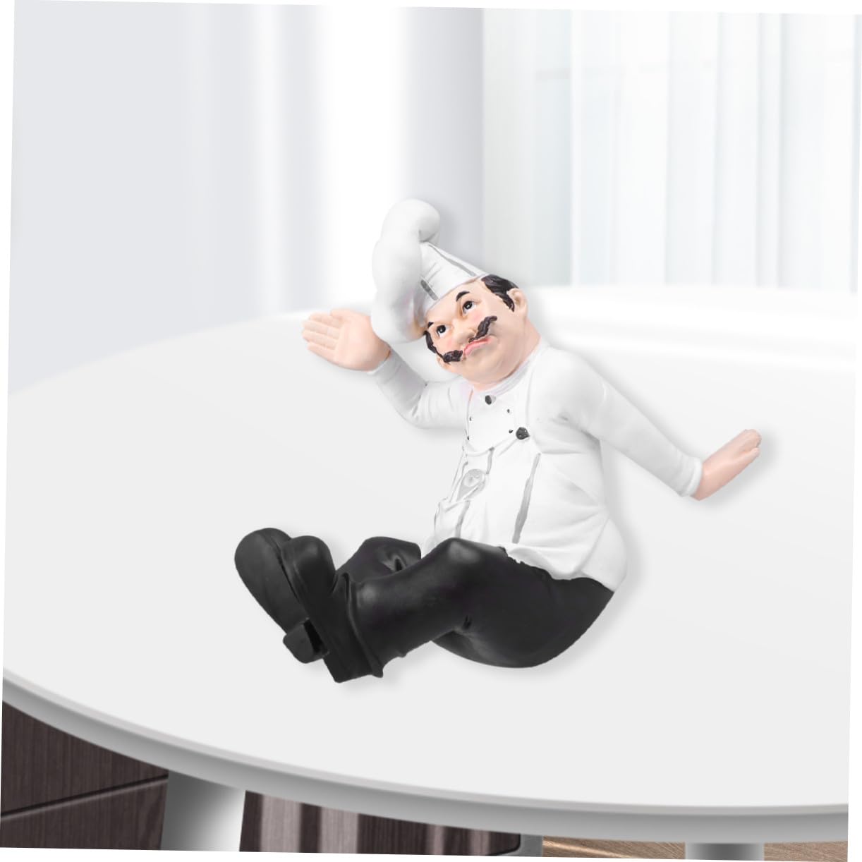 Hemobllo Chef Stabile Statuetta in Resina Stile Europeo Ornamentale per Decorazione Tavolo Casa e Pasticceria e Adatto a Ambienti Domestici