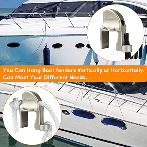 VEITHI Adjustable Pontoon Boat Square Rail Fender Cleat/Clips/Hanger