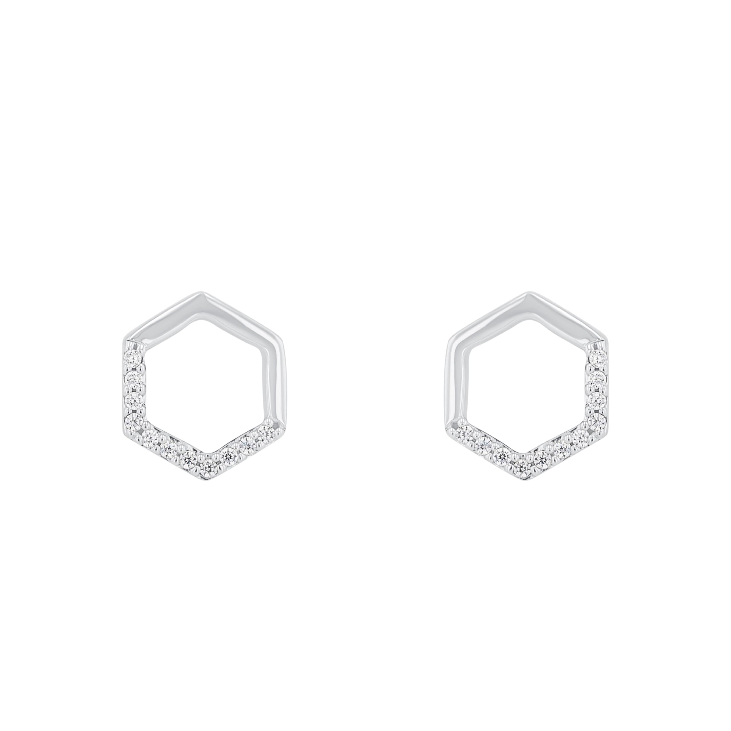 s.Oliver Orecchini a bottone in argento Sterling 925 da donna, con zirconi sintetici, argento, forniti in confezione regalo per gioielli