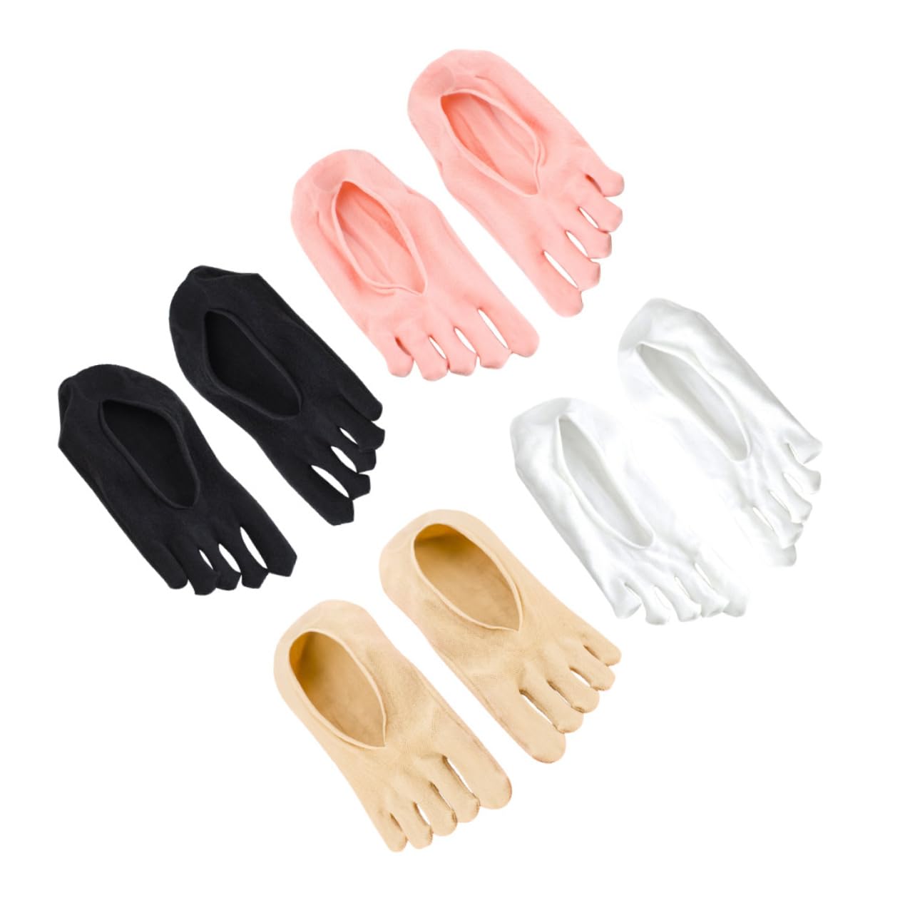 PACKOVE Silicone Toe Separated Socks 5-toe Socks Women Non Slip No Show Breathable Prevent