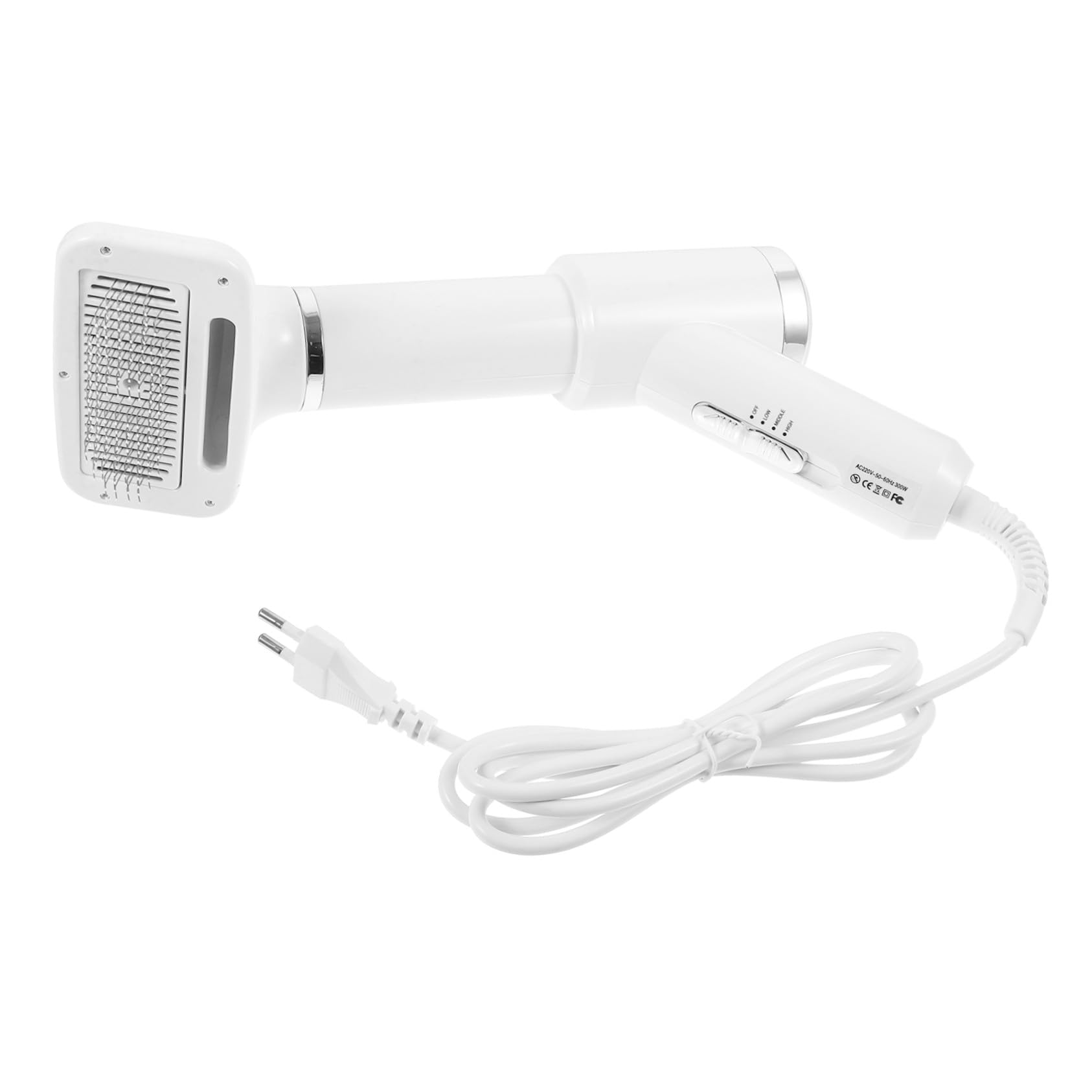 Accessoire de Toilettage en Plastique pour Pratique Sèche-cheveux Souffleur Blanc Peigne Démêlant Animaux Domestiques Chien et Chat pour Propriétaires D'animaux
