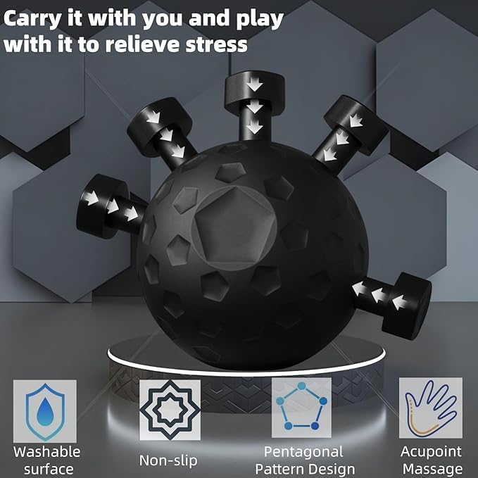 Image of Eagle Claw Hand Grip Strengthener Ball - 20-45KG Resistance, Ergonomic Finger Exerciser for Athletes, Climbers, Musicians, Stress Relief, Therapy & Grip Training