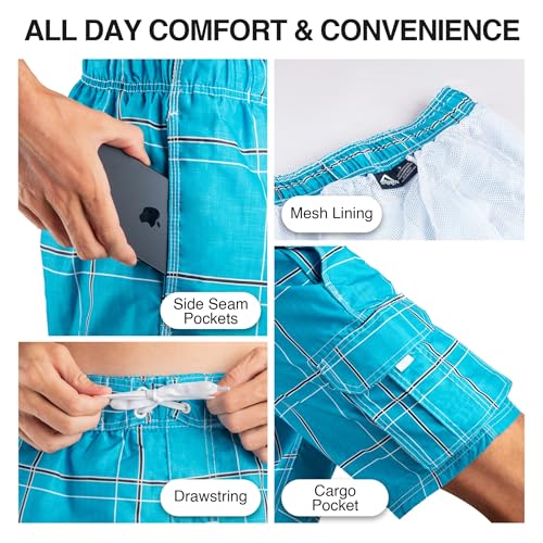 Image of Kanu Surf Men's Flex Plaid Swimtrunk
