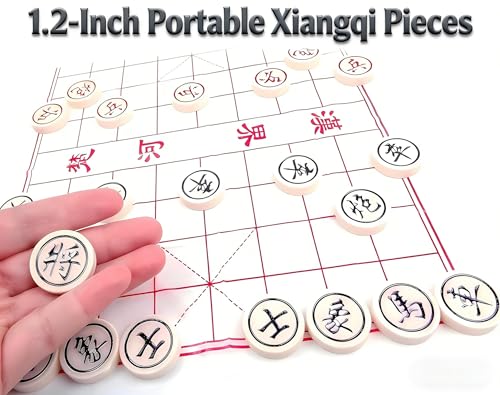 MAGIKON Set de Ajedrez Chino de Plástico duro con caja miniatura 6