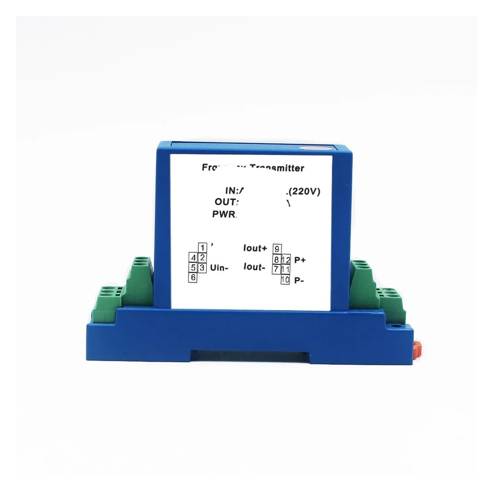 LBBCQVJK Frequency Transmitter Sensor 0-100KHZ to 4-20mA 0-10V 1 Input 1 Output DIN Rail Mount DC24V Power Supply(45-55 HZ,4-20MA_DC24V)