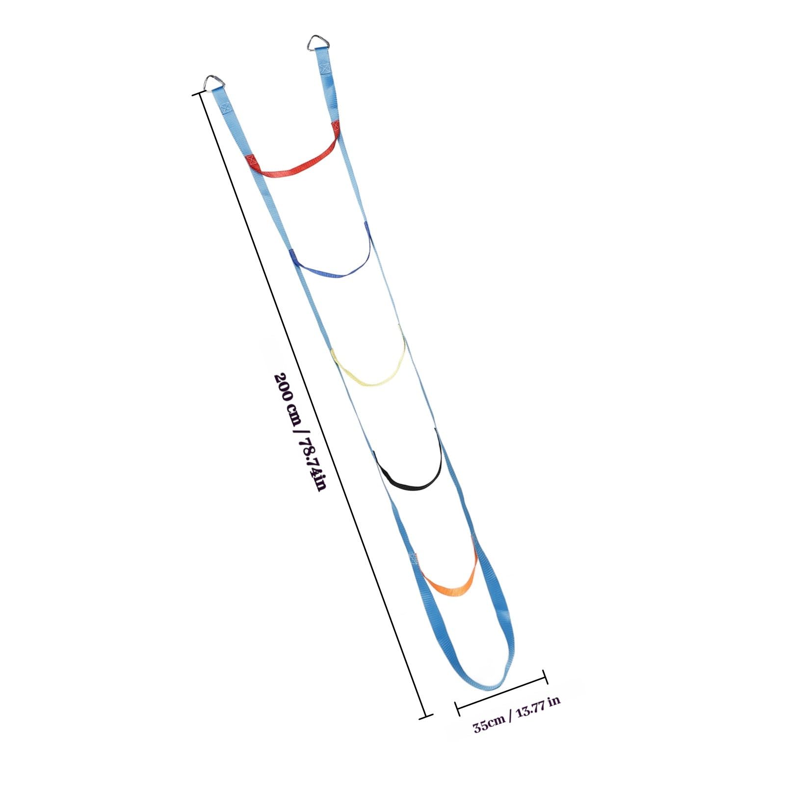 DECHOUS Scala di Corda da Arrampicata per 2 Metri 6 Gradini, Corda Morbida Resistente per Esterni, Accessorio per Set da Gioco All’Aperto, Sviluppo Capacità Motorie e Sicurezza