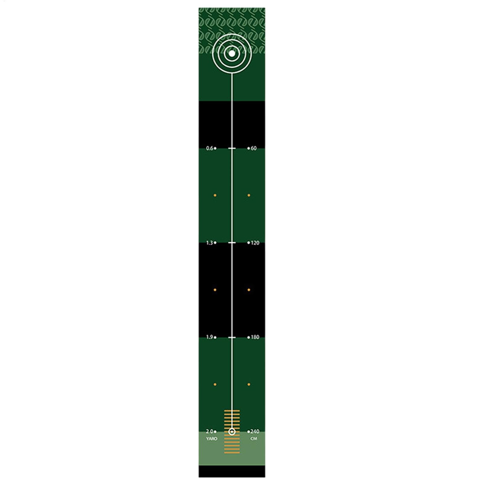 Tapete de golf para entrenamiento de golf, tapete de práctica de putt, equipo de entrenamiento de golf, portátil, verde, para interiores con respaldo antideslizante para hombres y mujeres