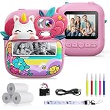 TIATUA Macchina Fotografica Bambini Istantanea, 2.4 Pollici 1080P HD Fotocamera Bambini con 32GB Scheda & Carta da Stampa, Regali per bambini dai 3 ai 12 anni