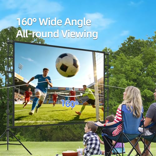 Pantalla de proyección doble soporte 16:9 para exterior miniatura 5