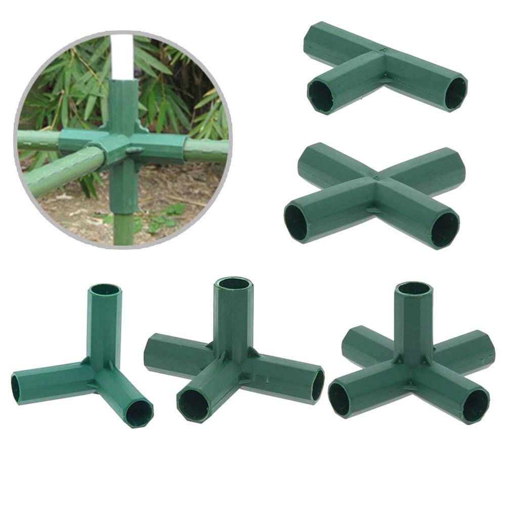 TopHomer 10 Pezzi Connettori per Telaio Serra, 16mm Piatti a 4 Vie Connettori Angolari per Gabbie del Telaio da Giardino per Traliccio d'Uva Protezione Solare Capannone Giardinaggio