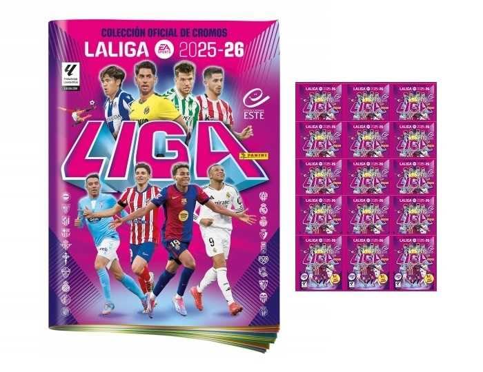 Album + 15 sobres (10 normales + 5 gratuitos) de La Liga EA Sports 2025-2026 Panini