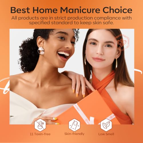 Image of modelones Jelly Tortoise Fall Gel Nail Polish Set, Halloween Tortoiseshell | 6 Transparent Colors Brown Amber Orange Carame Dark Red Pumpkin Gel Nail Polish Kit, Soak Off UV Nail Art DIY Salon at Home