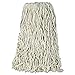Rubbermaid Commercial F11812 Premium Cut-End Cotton Wet Mop Head, 24oz, White, 1" Orange Band (Case of 12)