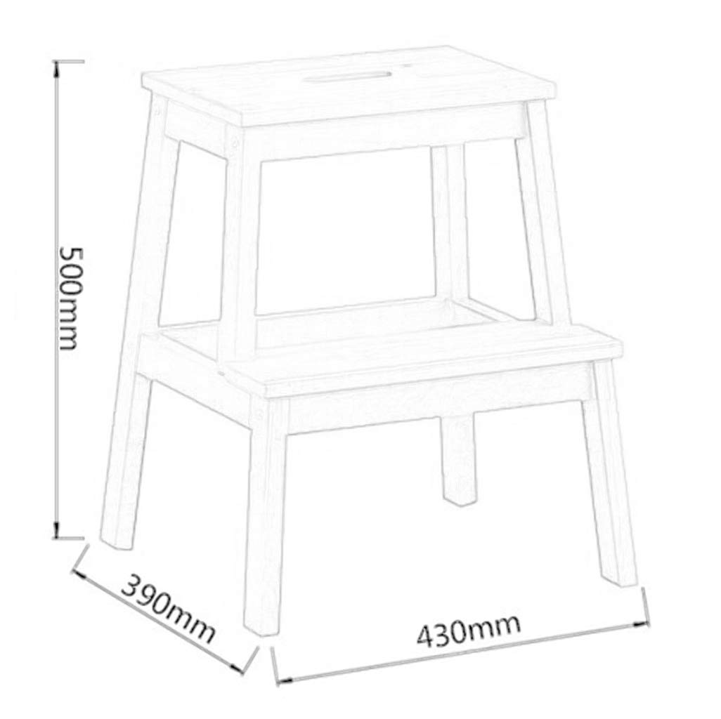 HAPPLiGNLY Home Step Stools,Folding Step Stool Small Foot Stools Wooden Ladder Staircase Shelf Stepladder Widened Multifunction Safety Shoe Bench Kitchen Indoor Ascend Home White