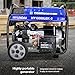 Hyundai 8kW / 10kVA Petrol Open Frame Site Generator, Electric & Recoil Start, AVR Alternator, Low Noise Portable Generator with Wheel Kit, 3 Year Warranty