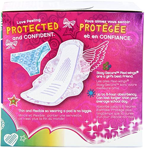 Always 4332403598 Radiant Teen Pads Get Real Regular Unscented W/Wings thumb #3