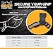 Lifting Grips PRO Weight Gloves Best Heavy Duty Straps Alternative to Power Hooks Deadlifts Adjustable Neoprene Padded Wrist Wrap (Black Leather, Medium 6.50