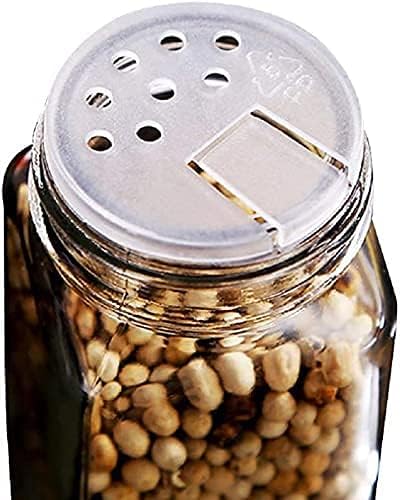 Tebery 12 Pack Spice Jars Bottles 4oz Glass Spice Jars with Silver Metal Lids, Shaker Tops, Wide Funnel and Labels Complete Organizer Set