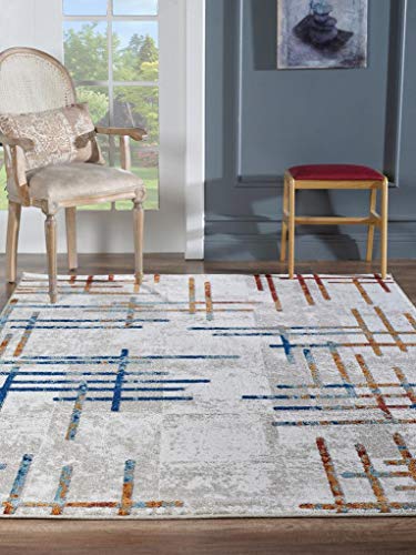 LUXE WEAVERS Modern Abstract Multi 5x7 Area Rug - Image 3