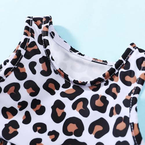 Image of Baby Swimsuit Girl Two Piece Bathing Suit Toddler Girls Summer Beach Ruffle Tankini Swimwear 1-7Y