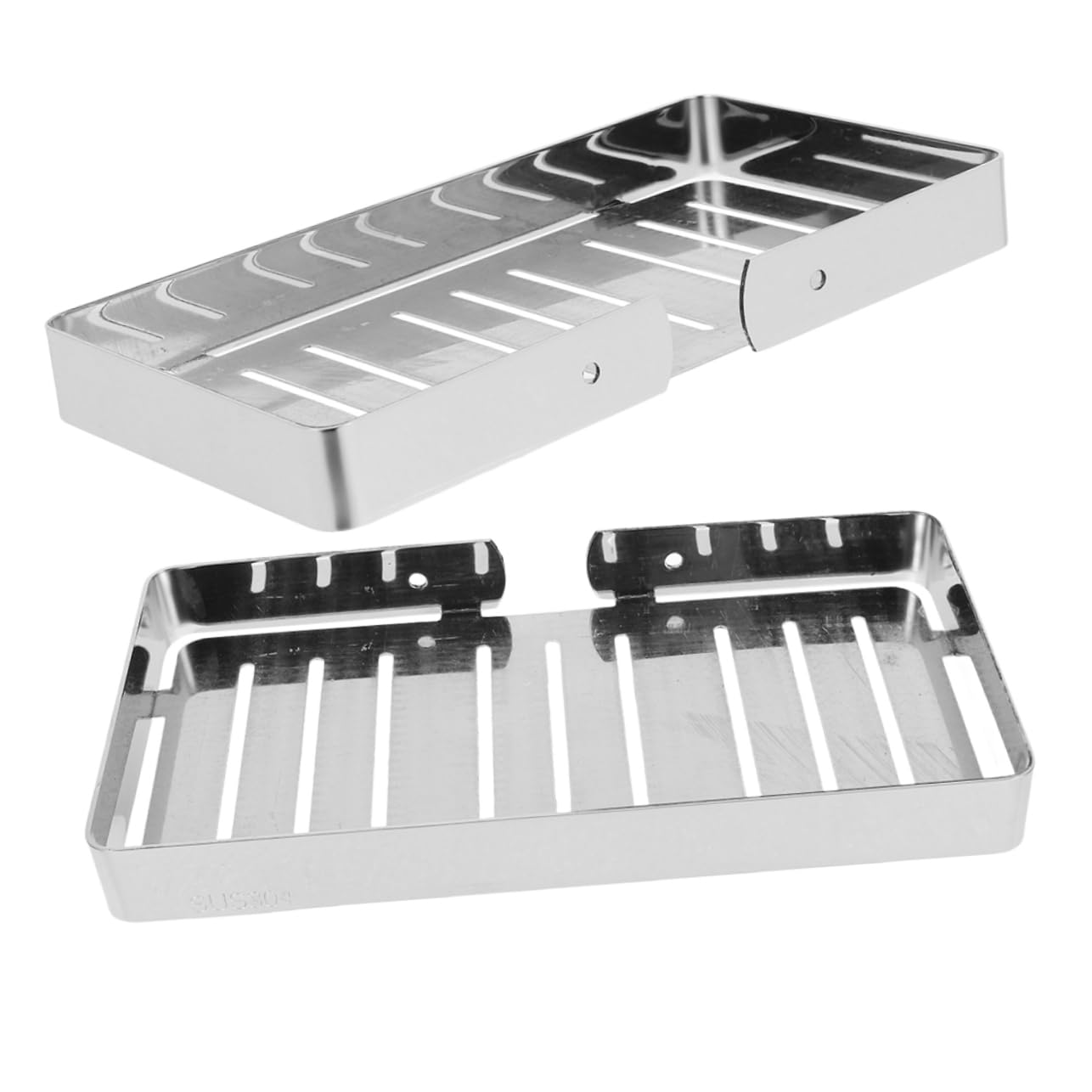Jabonera de Acero Inoxidable Plata para Pared, 2 Piezas