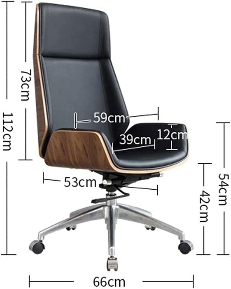 Brown Big and Tall Executive Office Chair High Back Ergonomic Computer Desk Chair with Adjustable Height Comfort Swivel for Meeting Room Workspace(Black)