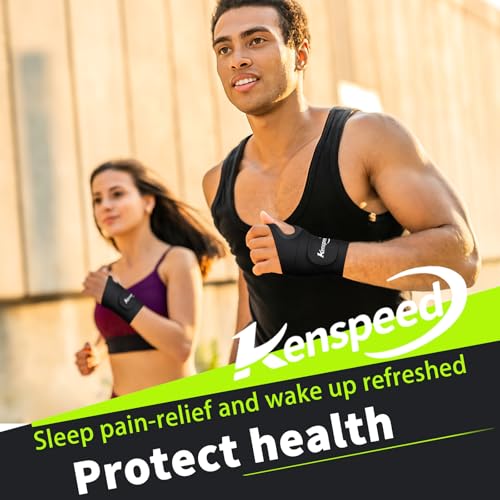 Kenspeed Ulnar Wrist Brace Wrist Support Pain Relief, Carpal Tunnel Wrist Brace, for TFCC Tear Wrist wraps Repetitive High-impack Sport, Adjustable Fits Both Hands, for Men and Women (1, Black) - Thumbnail 5