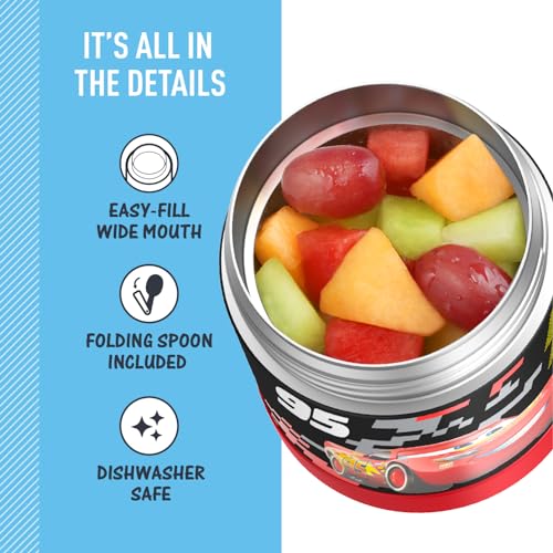 Image of THERMOS FUNTAINER Kids Food Jar with Spoon, 10oz, Cars (Pack of 6)