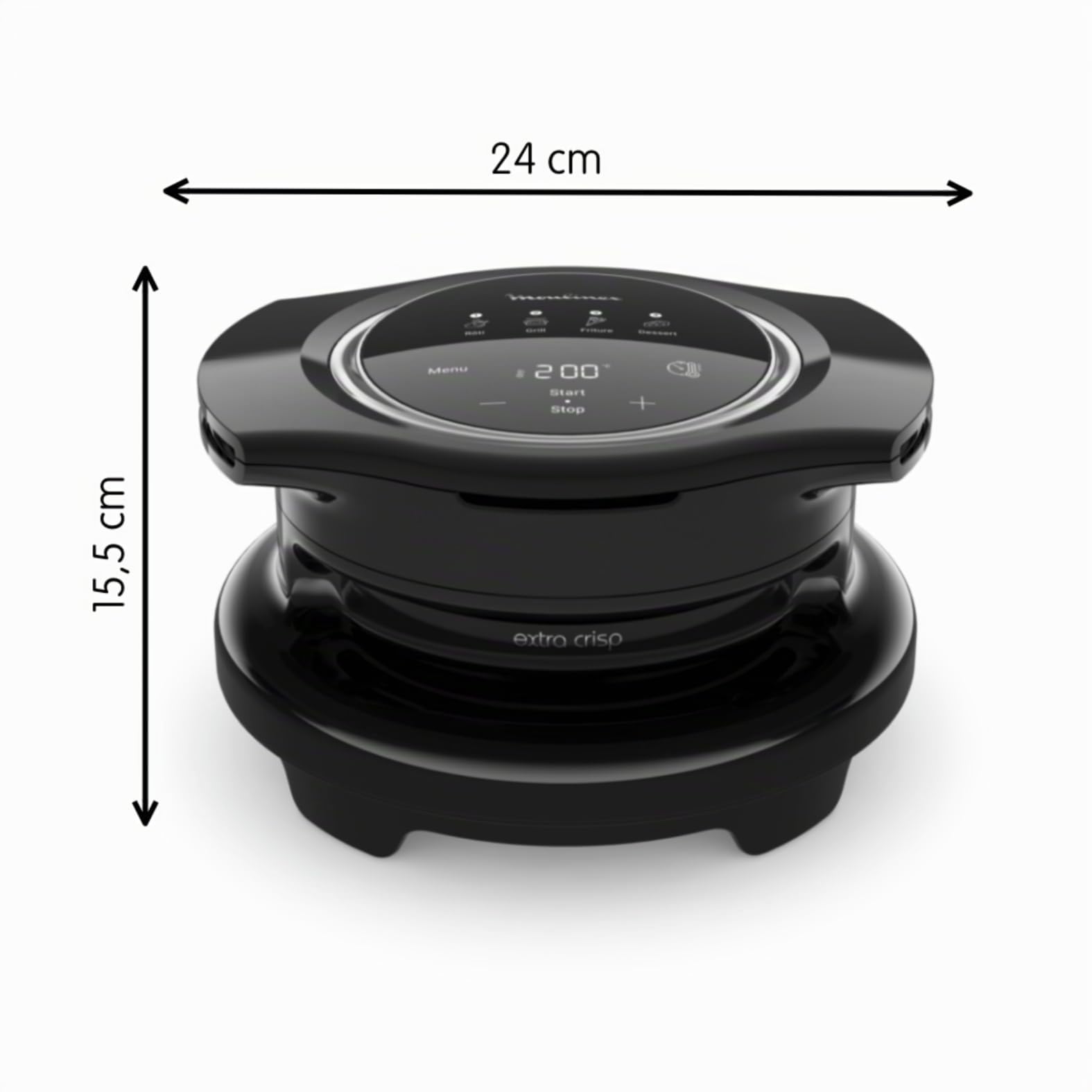 Moulinex Extra Crisp EZ1508 - Tapa accesorio para Cookeo, 4 funciones automáticas, asa, cocina al grill, fríe con aire y postres, cocina saludable, recetario digital
