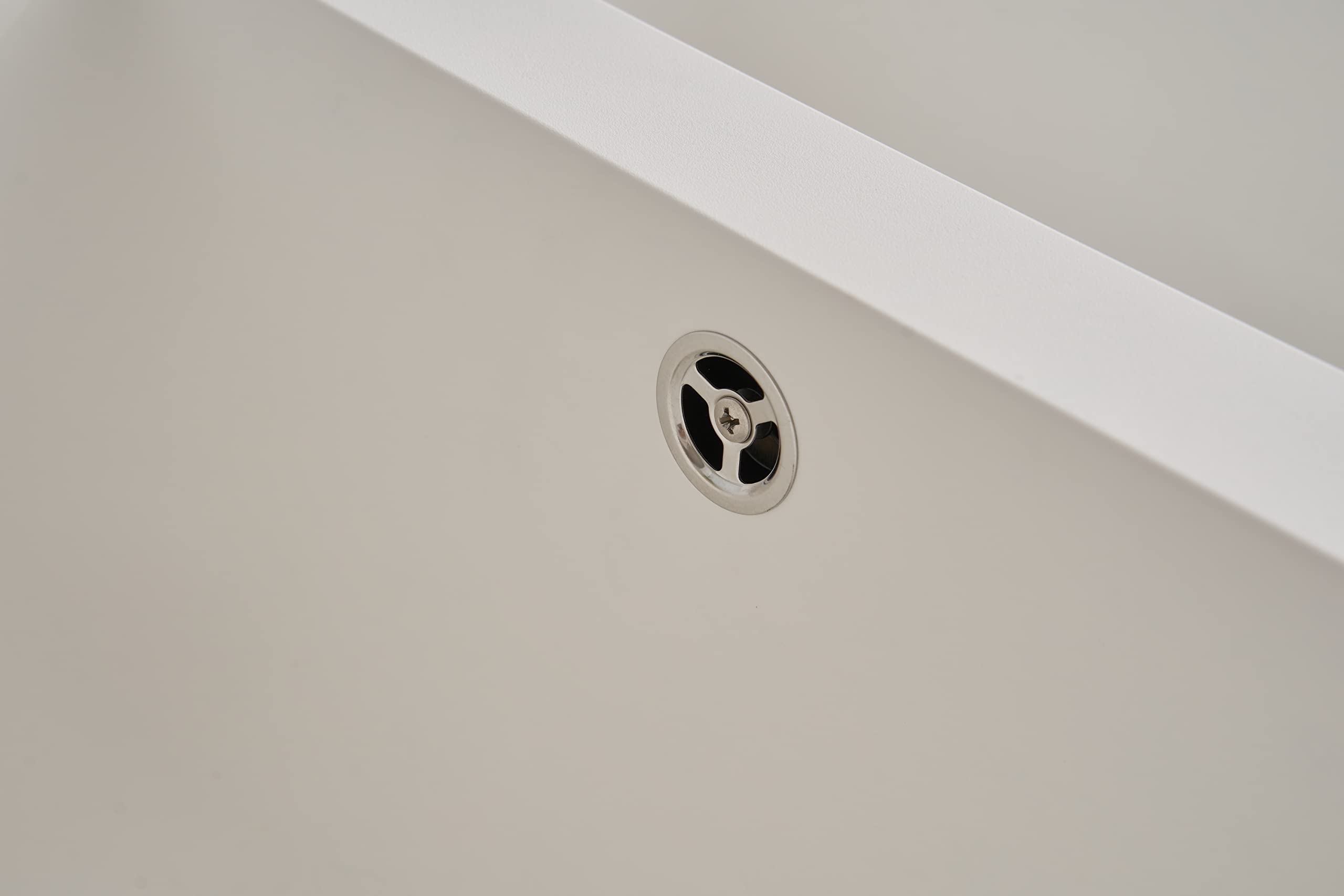 Respekta Lavello da Cucina Denver in Mineralite Color Bianco, Lavello da Incasso con 1 vasca, dimensioni 100 x 50 cm, Lavello Adatto per Mobili Sottolavello da 60 cm di Larghezza