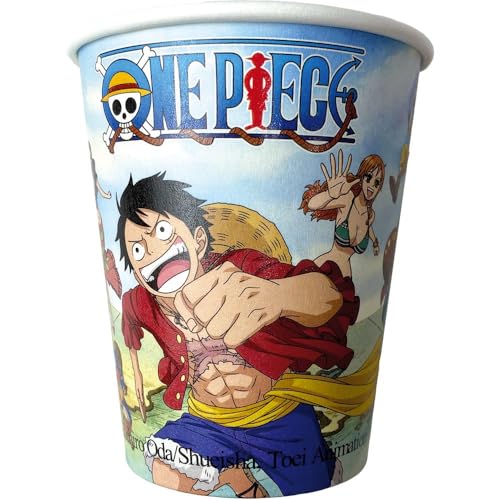 Chaks 8 Vasos de cartón One Piece de 250 ml