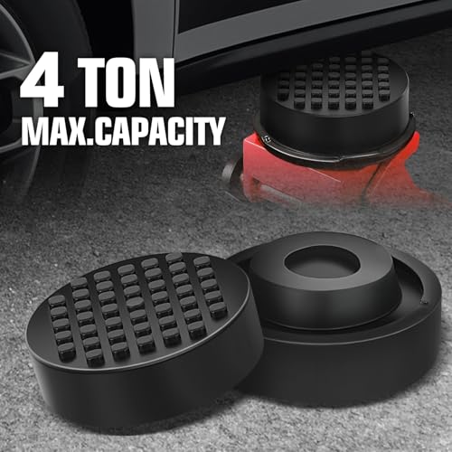 Image of DNA Motoring 2pack Floor Jack Rubber Pad, Frame Rail Protector, Car Lifting Pads Universal Jack Pad Adapter for Floor Jack, TOOLS-00621