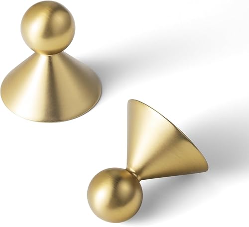 Miniatura 10 de Goo-Ki Pomos de bronce champán para cajones y aparadores de cocina, accesorios de aleación de zinc, paquete de 6 tiradores de un solo Bronce